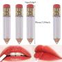 RONRONS 12 Pack Novelty Pencil Shaped Empty Lip Gloss Tubes Containers Gloss Tubes Containers, Clear Mini Refillable Lip Oil Bottles 5ml