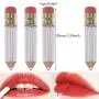 12er Set Lustringe Form von Bleistiften Leere Lippenpflege-Tubes Behälter, Klare Mini-Tubes zur Auffüllung für Lippenöl 5ml