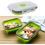 Kitchen Food Storage Jar Airtight Food Storage Silicone Food Portable Lunch Box Bowl Bento Boxes Folding Collapsible Storage (Color : 350ml)