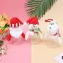 TOYANDONA 3pcs Christmas Plastic Jar Candy Food Storage Container Cookie Jar Xmas Holiday Piggy Bank Table Top Decor Goodie Bag Filler Party Favors Supplies (Assorted)