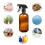 Bouteille Vaporisateur en Verre 9 Pièces 473 ml, Bouteille Vapeur Ambrée Reutilisable pour Huiles Essentielles, Produits de Nettoyage, Vaporisateur d'Aromathérapie Bouteille Vaporisateur en Verre 9 Pièces 473 ml, Bouteille Vapeur Ambrée Reutilisable pour Huiles Essentielles, Produits de Nettoyage, Vaporisateur d'Aromathérapie