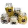 AK Energy 5er Set Klare Clip-Top Luftdichte Glas Mason Gläser 10 Etiketten Chalk Sticker Pasta Trockenlebensmittel