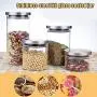 Martinimble Food Storage Lead-Free Glass Jar Containers and Complements for Kitchen Bottles Sealed Cans with Lid(Size:350ml,600ml,950ml,1200ml)