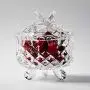 YL LY Kreative Europäische Kristallglas Zuckerbehälter Kaffee Süßigkeiten Dose Zucker Zylinder Baumwollstäbchen Behälter Glas Mit Deckel