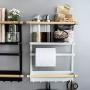 Galapara Fridge Organizer Refrigerator Side Storage Rack Shelf Paper Towel Holder, Spice Jars Rack Kitchen Storage Wrap Rack Seasoning Jars Organizer Refrigerator Shelf Kitchen Storage Cabinet Rack