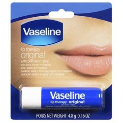 Vaseline Lip Therapy Original | Lip Balm with Petroleum Jelly for Providing Your Lips with Ultimate Hydration and Essential Moisture to Treat Chapped, Dry, Peeling, or Cracked Lips; 0.16 Oz (3 Pack)