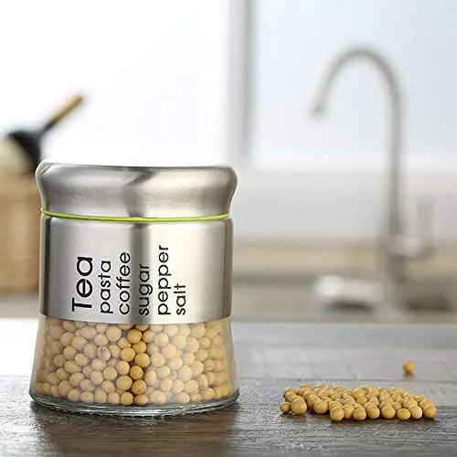 TOTOONE Glass Storage Canisters Set of 3 with Airtight Lids, Lead-free, Raised Lid TT8960 (350ml) TOTOONE Glass Storage Canisters Set of 3 with Airtight Lids, Lead-free, Raised Lid TT8960 (350ml)