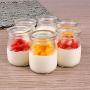 Folinstall 20 Pcs 7 oz Glass Jars with Lids - Yogurt Container - Spice jars for Jam, Honey, Spices. Extra 20 Cork Lids, Chalkboard Labels, Tag Strings and 20 Disposable Wooden Spoons Included