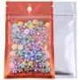 100er Pack Transparente Studio Translucent Front Colored Inside Silver Mylar Back Flat Ziplock Hang-Hole Bags 0.75oz (3.3g)