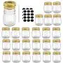 Betrome 10 OZ Mason Jar with Golden Regular Lid and Bands for Jam, Jelly, Honey, Beans, Spice, Wedding Favors, Shower Favors, Party Favors(24 Pack)