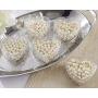 QXcom 60 Pcs 4ml Empty Clear Plastic Heart Shape Cream Pot Jar Box Plastic Refillable Cosmetic Jars Bottle Makeup Cosmetic Container Case with Lid Cream Lotion Eye Shadow Lip Balm Jewelry Storage