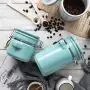 Danmu 1Pc of Lead Free Ceramic Jar with Stainless Steel Clasp Cookie Biscuit Coffee Oatmeal Spice Tea Sugar Container (Blue, 650ML) Danmu 1Pc of Lead Free Ceramic Jar with Stainless Steel Clasp Cookie Biscuit Coffee Oatmeal Spice Tea Sugar Container (Blue, 650ML)