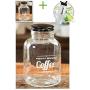 Gift Included- Vintage Kitchen Tea Clear Glass Storage Container Jar Canister With Lid + FREE Bonus Water Bottle by Home Cricket Homecricket 