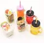 Bouteilles et bocaux de rangement | Bocal en verre de 450ml avec couvercle et paille | Idéal pour glace, fruits, eau froide, jus, tasse | par HUDITOOLS | 1 pièce