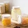 Yl Ly Square Glass Sealed Jar Honey Food Storage Jars Cereals Enzymes Bottles Pickles Pickles Jars Jam Jars Beige_1.3L Yl Ly Square Glass Sealed Jar Honey Food Storage Jars Cereals Enzymes Bottles Pickles Pickles Jars Jam Jars Beige_1.3L