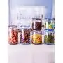 HOUSIYU Food Storage Container, Stackable Color Transparent Glass with Lid Sealed Cans for Confectionery, Biscuits, Rice and Spice Jars, Sugar or Flour Containers, Blue,500MLx2 HOUSIYU Food Storage Container, Stackable Color Transparent Glass with Lid Sealed Cans for Confectionery, Biscuits, Rice and Spice Jars, Sugar or Flour Containers, Blue,500MLx2