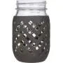 JarJackets Silicone Mason Jar Sleeve - Fits 16oz (1 pint) REGULAR-Mouth Jars | Package of 4 (Charcoal) JarJackets Silicone Mason Jar Sleeve - Fits 16oz (1 pint) REGULAR-Mouth Jars | Package of 4 (Charcoal)