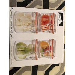 Euro-Home SS-DK-EW65076 EW65076 4 Piece Glass Canister Set, Multicolor