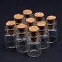 10pcs 0.5ml 11x18mm Cute Mini Wishing Cork Stopper Glass Bottles Vials Jars Containers