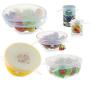 Kitchen Silicone Stretch Lids Eco-friendly Storage Containers Covers,Reusable Durable and Expandable Lids to Keep Food Fresh - Pack of 6pcs Seal Food Stretch Wrap