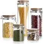 Réservoir Scellé pour Stockage de Réservoirs de Conservation de la Pâtes, Fruits Secs, Bouchon Scellé en Verre, Jeu de Récipients en Verre Résistant à la Chaleur Réservoir Scellé pour Stockage de Réservoirs de Conservation de la Pâtes, Fruits Secs, Bouchon Scellé en Verre, Jeu de Récipients en Verre Résistant à la Chaleur