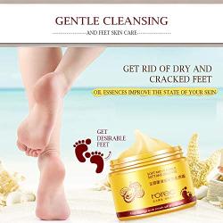 ROREC Foot Care Herbal Massage Scrub-Exfoliating Cream Cleansing Delicate Feet Skin Shea Oil Natural Extracts180g