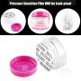 SumDirect 100Pcs 5G/5ML Empty Clear Plastic Cosmetic Containers with Hotpink Lids, Sample Jars, Makeup Sample Containers for Cream Lotion with a Snoop
