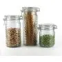 Circleware 68221 Vintage Home Glass Canisters with Swing Top Hermetic Airtight Locking Lids, 3-Piece Set, Kitchen Food Preserving Containers for Coffee, Sugar, Cereal, 22 oz, 34 oz, 44 oz, Hobnail Circleware 68221 Vintage Home Glass Canisters with Swing Top Hermetic Airtight Locking Lids, 3-Piece Set, Kitchen Food Preserving Containers for Coffee, Sugar, Cereal, 22 oz, 34 oz, 44 oz, Hobnail