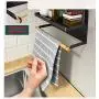 Magnetic Fridge Spice Rack Organizer with 5 Utility Hooks, 4 Tier Magnetic Paper Towel Holder, Multi Use Kitchen Rack Shelves for Storage Mason Jars Bottles by Colture [Black]