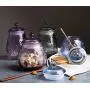 Bouteille de conservation d'aliments en verre reluisant avec relief coloré rétro FUYU, avec couvercle. Bouteille de conservation d'aliments en verre reluisant avec relief coloré rétro FUYU, avec couvercle.