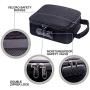 Upgraded Smell Proof Bag Case stash jar Glass , Odor Stash bag Container with Combination Numlock for Herbs, Medicine, Smell Proof Jar and 5 Resealable Bag Free (Black)