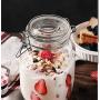 Mydio 4-teiliges Glasbehälter-Set mit Deckeln – Kristallklarer Lebensmittelbehälter mit Deckel und hermetischem Verschluss, Set beinhaltet 1 Stück à 480ml, 680ml, 946ml, 1270ml