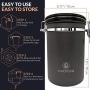 Coffee Canister - Large 22oz Airtight Coffee Container for Storage with Date Dial and Release Valve - Fresher Coffee Bean for longer and Extra coffee accessories Scoop (Simple Grey)
