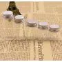 12 Bouteilles en Verre Transparents Portables pour Voyage, avec Caps en Aluminium Argenté pour Essences, Poudres, Crèmes, Pommades, Contenants de Rangement pour Cosmétiques et Maquillage (15ml/0.5oz)