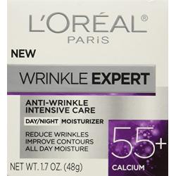 LOreal Paris Skincare Wrinkle Expert 55+ Anti-Aging Face Moisturizer with Calcium Non-Greasy Suitable for Sensitive Skin 1.7 fl. oz.