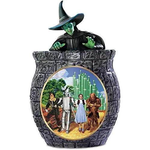 The Wizard Of Oz Cookie Jar With Wicked Witch Of The West, Dorothy, Scarecrow, Tin Man, And The Cowardly Lion by The Bradford Exchange The Wizard Of Oz Cookie Jar With Wicked Witch Of The West, Dorothy, Scarecrow, Tin Man, And The Cowardly Lion by The Bradford Exchange