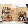 LYNNTLJ Spice Racks,Multi-Layer Stainless Steel Kitchen Seasoning Rack,for Spice Jar and Bottle Storage,Space-Saving/Silver / 50x42cm