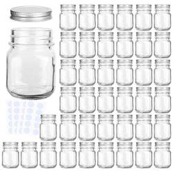 Glass Jars, KAMOTA 4 oz Mini Glass Jars with Lids Perfect for Mason Jars, Canning Jars, Favor Jars, Baby Food Jars, DIY Magnetic Spice Jars, Jam Jars,40 PACK,40 Whiteboard Labels Included