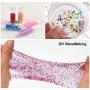 Happlee Nail Glitter, 48 Bottles Nail Art Supplies Kit, 3D Nail Art Decoration Glitter Powder, Body Makeup, Confetti DIY Design Accessories