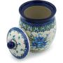 Polish Pottery Jar with Lid 6-inch Forget Me Not made by Ceramika Artystyczna