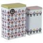 Premier Housewares Joni Storage Canisters, Multi-Colour, Rectangular, Set of 2