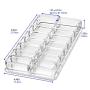 byAlegory Acrylic Eyeshadow Makeup Beauty Organizer 16 Space Cosmetic Storage Container for Drawer or Vanity Desk - Clear