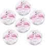 6PCS Deer Flamingo Print Food Storage Tin Jars with Lid for Candle DIY, Candies, Hair Accessories