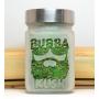 Stash Jar with Bubba Kush and Beard Design, Air Tight, Smell Resistant Herb Storage, 3" Tall x 2" Wide. Cannabis Christmas Gift for Weed Enthusiasts