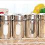 Stainless Steel Spice Shaker Jar Sugar Salt Pepper Herbs Toothpick Storage Bottle Bbq Spice Storage Bottle Kitchen Tool,A
