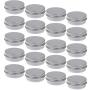 BCP 20pcs 1 Ounce 30ml Aluminum Tin Screw Cap Round Storing Can Container