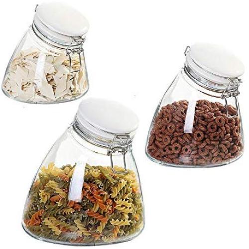 Glass Sealed Jars, Kitchen Household Grain Containers, Storage Spices/Oatmeal/Beans/Coffee Beans