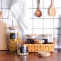 Kitchen Food Storage Jar Airtight Food Storage Kitchen Glass Jar Moisture-Proof Home Multi-Purpose Jam Bottle Cruet Serbatoio Di Vetro Creativo (Color : S)