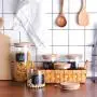 Kitchen Food Storage Jar Airtight Food Storage Kitchen Glass Jar Moisture-Proof Home Multi-Purpose Jam Bottle Cruet Serbatoio Di Vetro Creativo (Color : S) Kitchen Food Storage Jar Airtight Food Storage Kitchen Glass Jar Moisture-Proof Home Multi-Purpose Jam Bottle Cruet Serbatoio Di Vetro Creativo (Color : S)