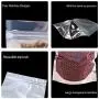 100 Stück Versiegelbare Mylar-Bags, Steh-Auf-Beutel, Robust, Klare Silberfront mit Aluminiumfolienrückseite, Geruchsversiegelnde Beutel zur Lebensmittelaufbewahrung, 3,5 Zoll x 5,9 Zoll